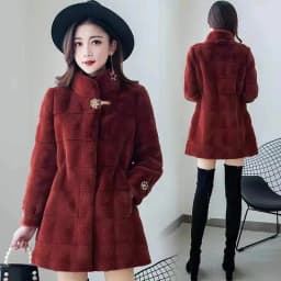 2023 Autumn Winter New Fur Coat Female Mid length Korean Version Slim Fit Women's Imitation Mink Fleece Coat Women's Danish Mink