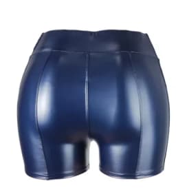 S-5XL Sexy Nightclub Costumes Shorts Women PU Leather Black Shorts High Waist Solid Color Green Brown Navy Fashion Summer