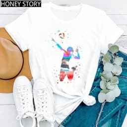 Gymnastics Ballerina Dancer T Shirt Watercolor Gymnastic Ballet Dancer Print T-shirt Women Graphic Tshirts Aesthetic Clothes