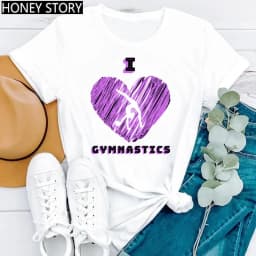Gymnastics Ballerina Dancer T Shirt Watercolor Gymnastic Ballet Dancer Print T-shirt Women Graphic Tshirts Aesthetic Clothes