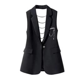 Fashion Suit Vest Jacket Women New 2026 Spring Summer Korean Loose Sleeveless Blazer Waistcoat Coat Female Casual Lady Tops