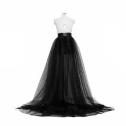 Steampunk Tulle Skirt 3 Layers Tutu Skirts Women Gothic Punk Sexy Lolita Cocktail Party Club Tie Up Ruffle Bustle Overskirts