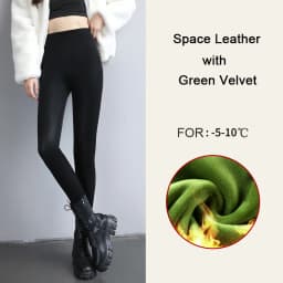 BIVIGAOS Autumn Winter Velvet PU Leather Leggings Women Sexy High Waist Fleece Matte Leather Leggings Thick Warm Leather Pants
