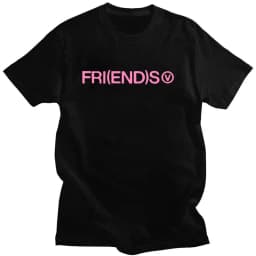 Soft Taehyung Fri(end)s T-shirts Letter Graphic Printing Korean Style Tee-shirt Short Sleeve Grunge Clothes Cotton High Quality