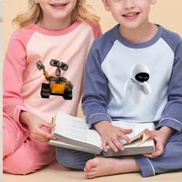 Wall-E Robot 100% Cotton Kids Pajamas Sets Baby Girls Boys Clothes Pijamas Childen Cartoon Long Sleeve Tshirt+Pants