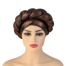 Shiny Diamonds Braid Turban Cap for Women Ready to Wear African Headtie Female Head Wraps Bonnet Turbante Mujer Muslim Hat