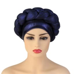 Shiny Diamonds Braid Turban Cap for Women Ready to Wear African Headtie Female Head Wraps Bonnet Turbante Mujer Muslim Hat