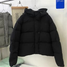 Solid Color Down Cotton Jacket Women Autumn Winter Hooded Puffer Coat Padded Warm Parkas High Street Outerwear Rose Black