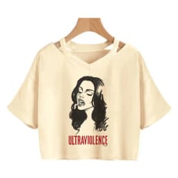 90s Y2k Funny Streetwear Crop Top Lana Del Rey Ldr Sailing T Shirt Cropped Women Vintage T-Shirt Female Tshirt