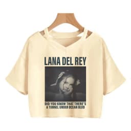 90s Y2k Funny Streetwear Crop Top Lana Del Rey Ldr Sailing T Shirt Cropped Women Vintage T-Shirt Female Tshirt