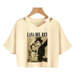 90s Y2k Funny Streetwear Crop Top Lana Del Rey Ldr Sailing T Shirt Cropped Women Vintage T-Shirt Female Tshirt