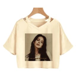 90s Y2k Funny Streetwear Crop Top Lana Del Rey Ldr Sailing T Shirt Cropped Women Vintage T-Shirt Female Tshirt