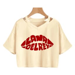 90s Y2k Funny Streetwear Crop Top Lana Del Rey Ldr Sailing T Shirt Cropped Women Vintage T-Shirt Female Tshirt