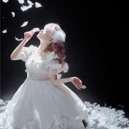Coalfell Original Solid Color "Swan's Death" Lolita JSK Dress Women FS Full Set Lolita Vestido Fairy Dress Birthday Party Dress