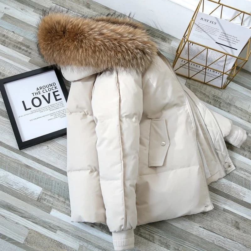 Winter Parkas Women 2025 Casual Hooded Thick Warm Padded Jacket Coats Female With Fur Collar Down Outwear Chaquetas Parkas Mujer