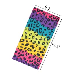 Animal Printed Neck Gaiter Bandana Leopard Pattern Tube Scarf for Women Men Headband for Cycling Hunting Hiking Camping Biking
