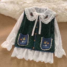 Kawaii Lolita Blouse Women Retro Flower Embroidery Long Sleeve JK Shirt Top Girl Harajuku Peter Pan Collar White Elegant Blouses