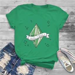 Eva Women Shirts The Sims 4 Business Simulation Game Oversized T-shirt Goth Vintage Female Blusas