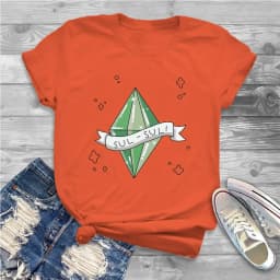 Eva Women Shirts The Sims 4 Business Simulation Game Oversized T-shirt Goth Vintage Female Blusas