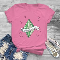 Eva Women Shirts The Sims 4 Business Simulation Game Oversized T-shirt Goth Vintage Female Blusas