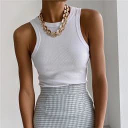 Tank Tops Women Yellow Casual Vest Sleeveless Camis Shoulder Women's Tank Top Ribbed Knitted Tops Summer Woman Shirts Tank Top