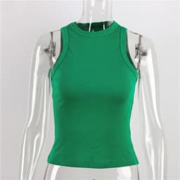 Tank Tops Women Yellow Casual Vest Sleeveless Camis Shoulder Women's Tank Top Ribbed Knitted Tops Summer Woman Shirts Tank Top