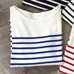 EMBELLIKE Marine Crew Neck Striped T Shirt Women Long Sleeve Combed Cotton Tops Tees Regular Fit S-XL