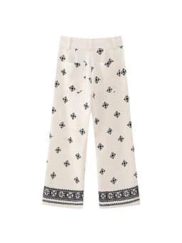 Vintage Women Loose Boho Linen Pants 2023 Summer Fashion Ladies Vocation Soft Embroidery Trousers Female Casual Bottoms Chic