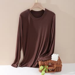 Soft Mulberry Silk Long Sleeve Women T-shirt Autumn Skin Friendly Comfortable Keep Warm Slim Cotton Bottomed Shirt Basic Tops