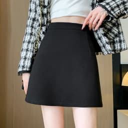 Autumn Winter Anti-Exposure Woolen Mini Skirt Women Korean College Style Short Skirts New Thicken Warm High Waist A-Line Skirt