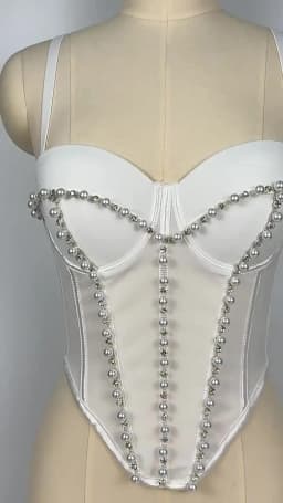 Sexy leopard print rhinestone corset crop top women summer club party tops woman street wear white mesh cropped halter tank top
