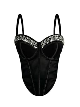 Sexy leopard print rhinestone corset crop top women summer club party tops woman street wear white mesh cropped halter tank top