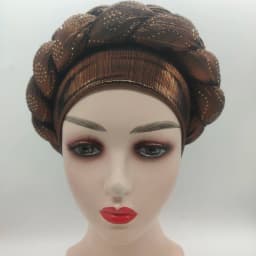 2023 NEW Rhinestone Turban Africain Auto Gele Femme Glitter Elastic Muslim Hijab Bonnet Women Head Wraps Braids Turbante Mujer