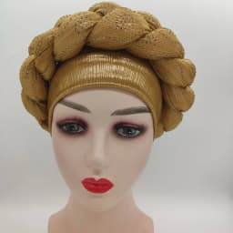 2023 NEW Rhinestone Turban Africain Auto Gele Femme Glitter Elastic Muslim Hijab Bonnet Women Head Wraps Braids Turbante Mujer
