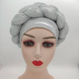 2023 NEW Rhinestone Turban Africain Auto Gele Femme Glitter Elastic Muslim Hijab Bonnet Women Head Wraps Braids Turbante Mujer