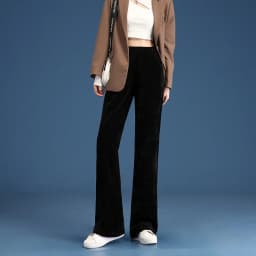 Women Warm Winter Plush Thick Pants Lambskin Cashmere Corduroy Trousers High Waist Casual Cotton Loose Female Wide Leg Pants