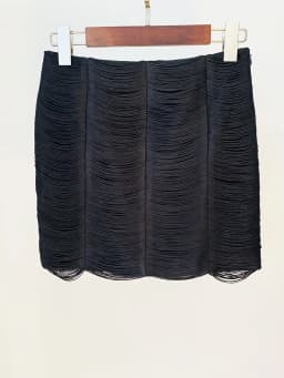 HIGH STREET 2026 Newest Fashion Designer Skirt Women's Tassel Embellished Mini Skirt