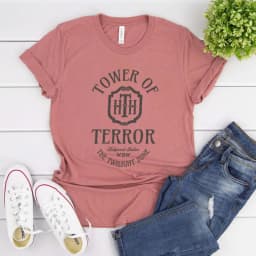 Vintage Tower of Terror T Shirt Tower Hotel Tshirt Studios Retro Shirt WDW Shirts Women Fashion Summer Causal Short Sleeved Top