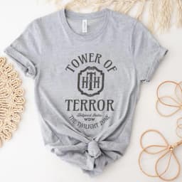 Vintage Tower of Terror T Shirt Tower Hotel Tshirt Studios Retro Shirt WDW Shirts Women Fashion Summer Causal Short Sleeved Top