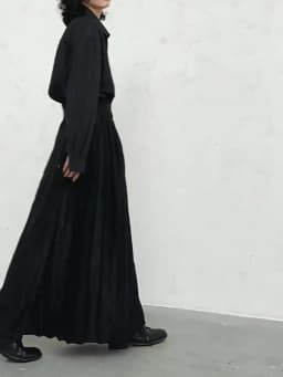UMI MAO Yamamoto Dark Skirt Design Sense New Chinese Bamboo Leaf Pleated Pattern Jacquard Horse Face Skirt Femme