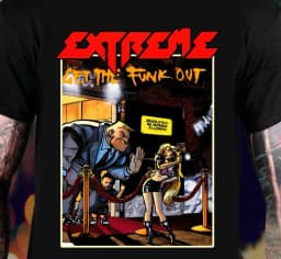 RETRO Extreme band Let the funk out T-shirt Black Cotton All Sizes