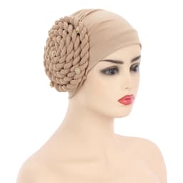 Diamonds Braids Turban Hat for Women Muslim Headscarf Bonnet Female Inner Hijabs Arab Head Wraps African Headtie Caps