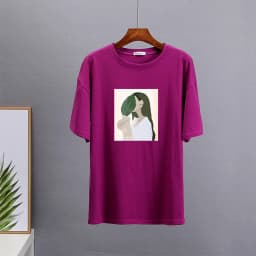 Hirsionsan Harajuku Printed T Shirt Women 2023 Summer Chic Tees 100% Cotton Elegant Graphic Clothes Loose Casual Pullover Tops