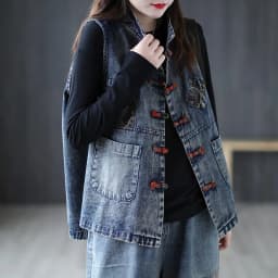 YASUGUOJI Women Fashion Korean Style Vest Female Vintage Sleeveless Plus Size Casual Denim Coat Office Lady Jean Waistcoat