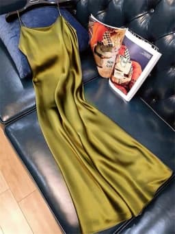 Women Slip Dress Satin Sleeveless V-Neck Solid Silk Elegant Vintage Lady 2026 Summer Female Long Spaghetti Strap Dresses Vestido