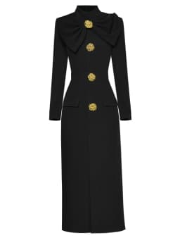 ZJYT Runway Autumn Midi Dresses for Women 2025 Elegant Black Green Vestidos Long Sleeve Straight Party Robe Femme Plus Size XXL