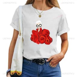 Thank You Iris Apfel Women Summer Print Cartoon T-shirt Loose Casual Harajuku Cotton Short Sleeve O-Neck Female T-shirt Tops