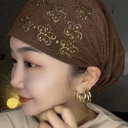 Summer Diamonds Turban Caps for Women Elastic Wrap Head Bonnet Muslim Hijab Turbans Female Headscarf Hat Chemo Headwear