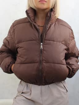Vintage Women Brown Warm Puffer Jackets 2023 Winter Fashion Ladies Elegant Short Parka Casual Female Chic Green Outerwear