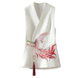 Temperament National Wind Vest Female Spring New Product 2026 Heavy Industry Phoenix Embroidery Chinese-Style Waistcoat Female
